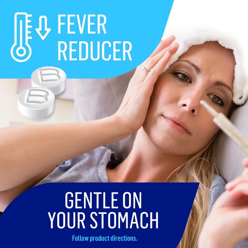 Bufferin Aspirin 325mg, Pain Reliever & Fever Reducer, with 3 Buffering Agents Relieves 7 Types of Pain: Headaches, Back Ache, Arthritis, Muscle Aches & More, for Adults, 130 Coated Tablets, 1-Pack - Image 3